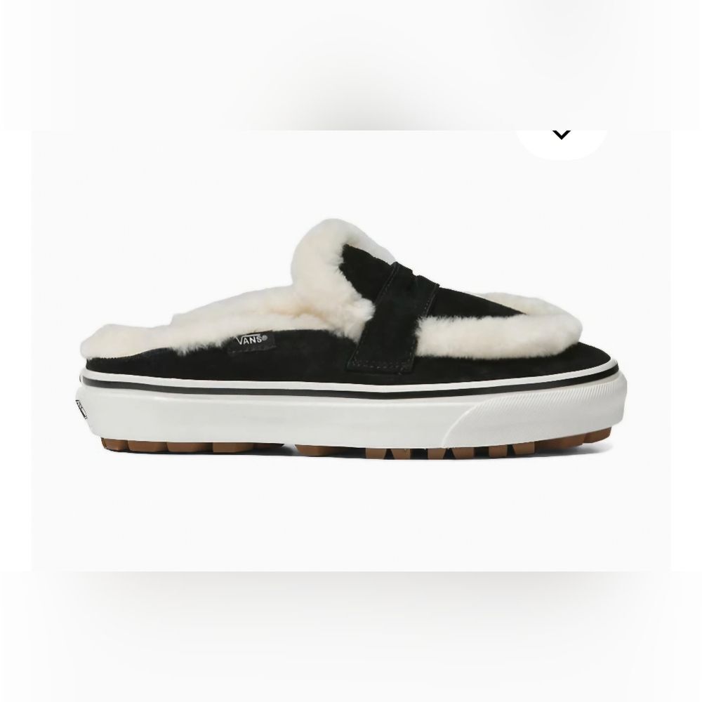 Vans Style 53 Cozy Mule DX Shearling Black Sneakers Slip-On Shoes